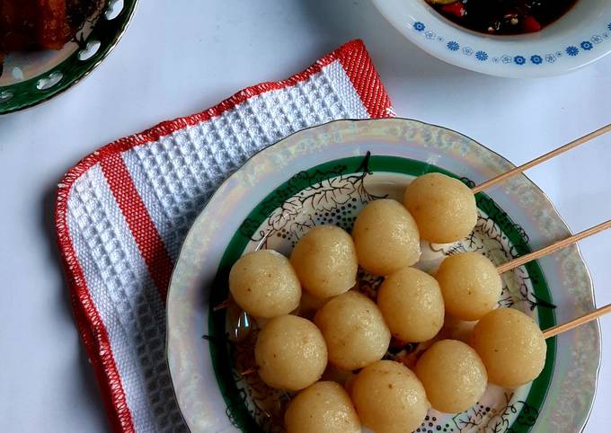 Sate Singkong Kukus Sambal Kecap