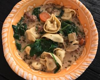 Ultimate Serving Recipe Crock Pot Creamy Tortellini Soup Very Delicious