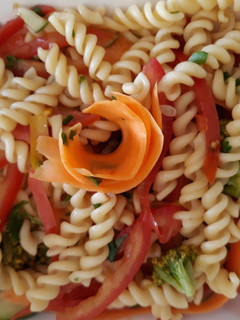 A picture of Spiral pasta salad.
