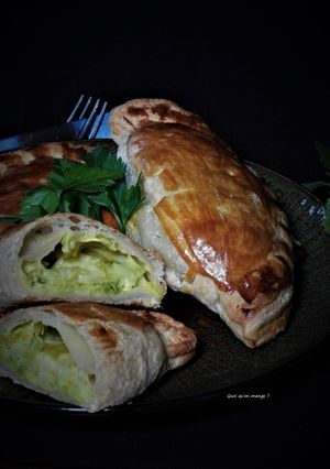 Une photo de Chaussons à la fondue de poireaux et au fromage