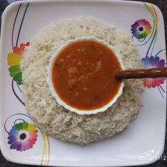 A picture of Rajma rice.