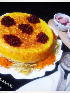 عکسی از دستور ته چین مرغ و قارچ