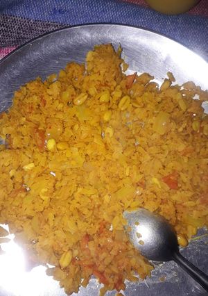 A picture of Peanut masala poha.