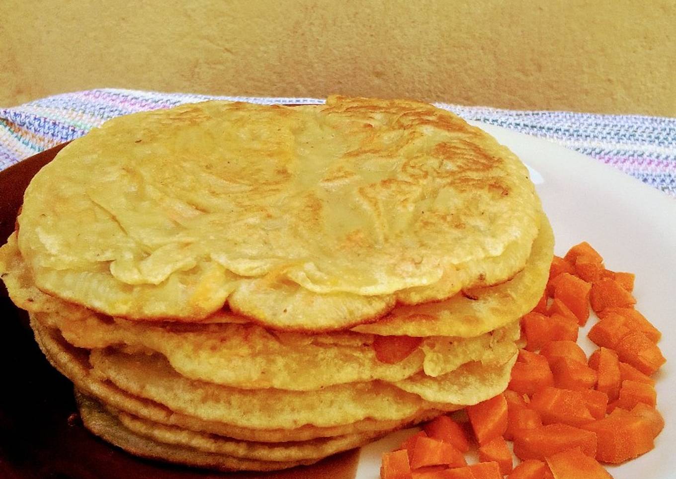 Delicious pancakes with carrots