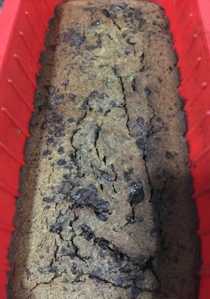 Una foto de Budín de banana con chocolate
