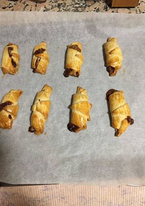 Una foto de Postre-rulos de chocolate