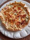 Torta salata ricotta, zucchine e peperoni