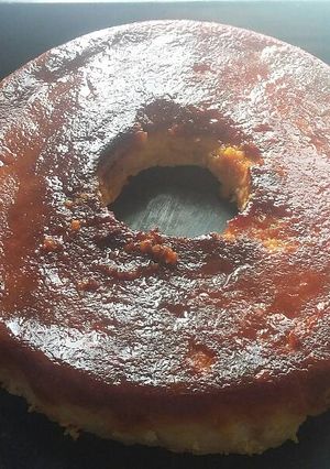 Una foto de Postre budín de pan