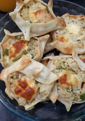 Una foto de Empanadas de coliflor con pollo