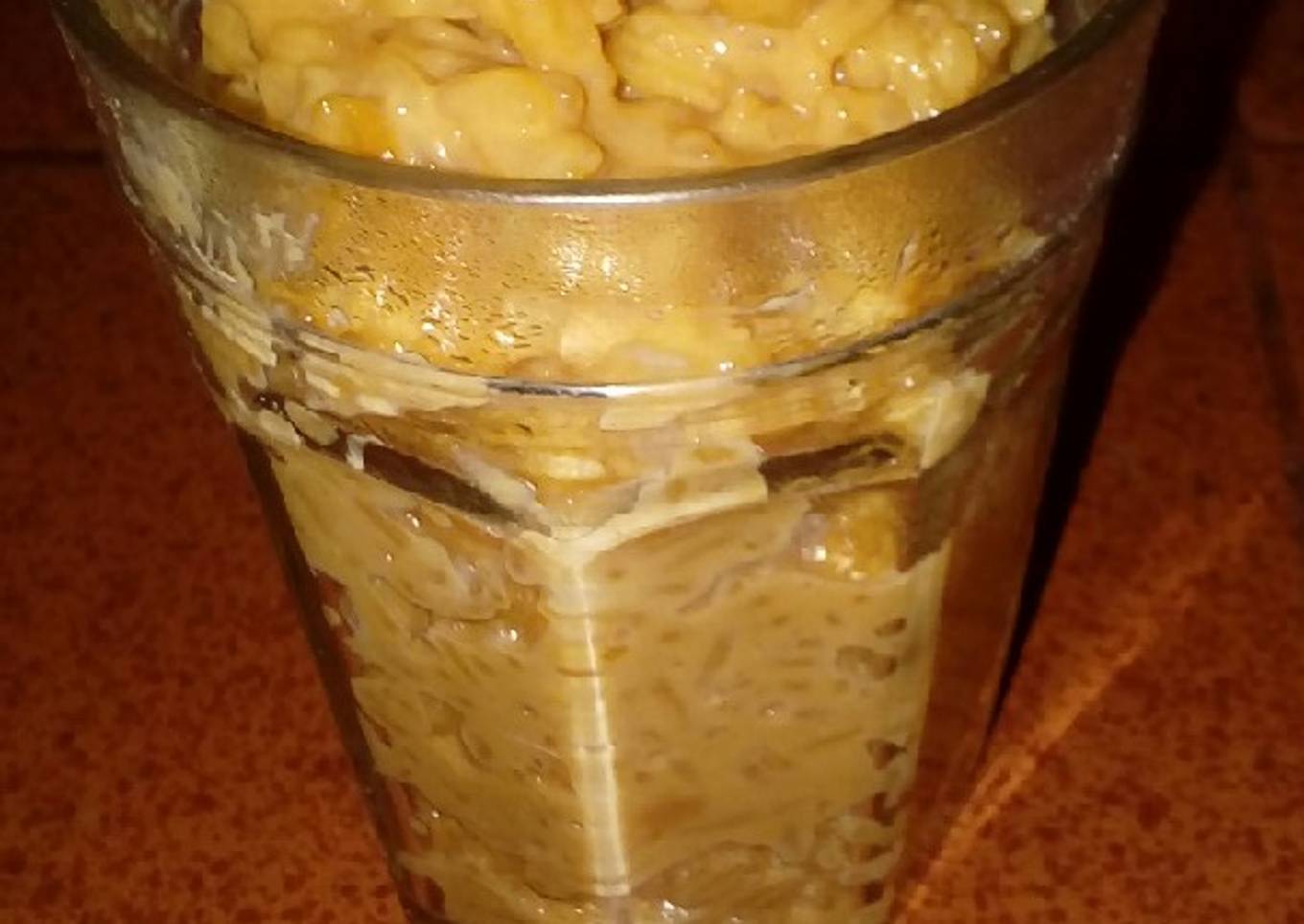 Arroz con leche en polvo y caramelo