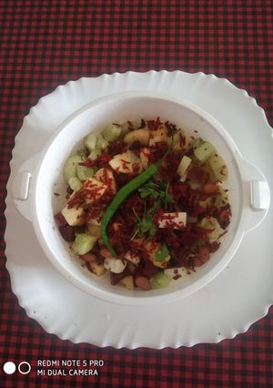 A picture of Navratri salad.