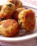 Polpette di persico e verdure al forno