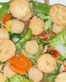 Sayur Campur dan Tauhu Telur