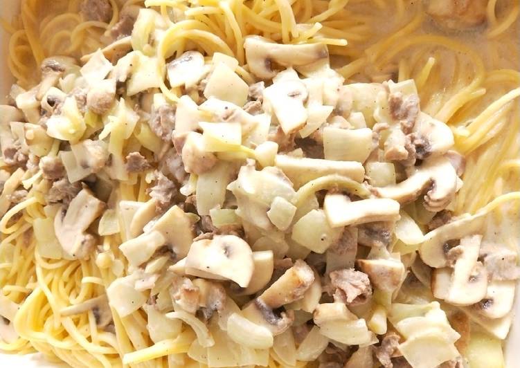 Spaghetti with Mushroom Sauce