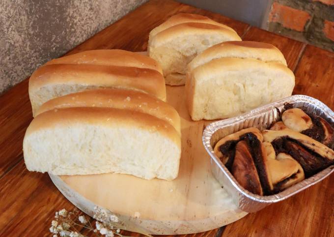 Roti Sisir & Roti Kepang Coklat | Satu Adonan Dasar