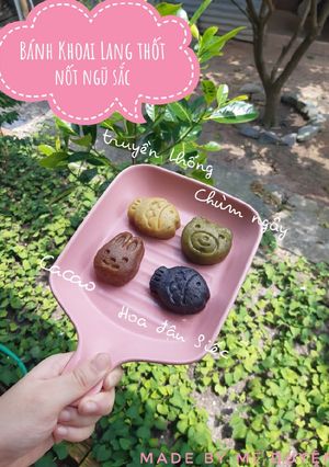 Hình của món Bánh Khoai Lang Ngũ Sắc nhân Phô mai.