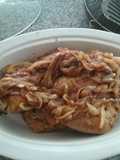 Pollo encebollado