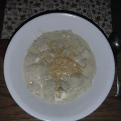 A picture of Potato & Cheddar Soup.