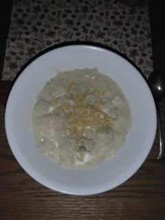 A picture of Potato & Cheddar Soup.