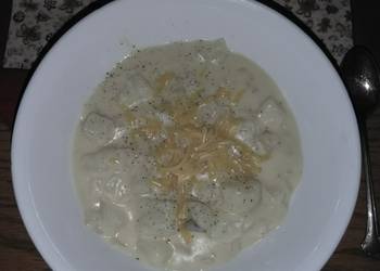 Fresh, Serving Recipe Potato  Cheddar Soup Delicious Simple