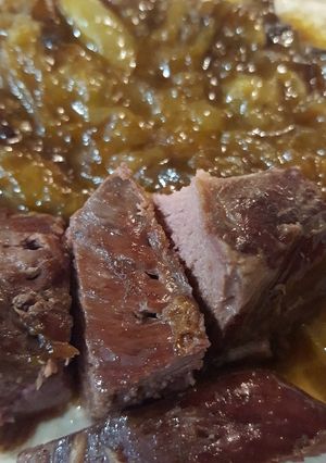 Une photo de Magret de canard aux raisins flambé au whisky