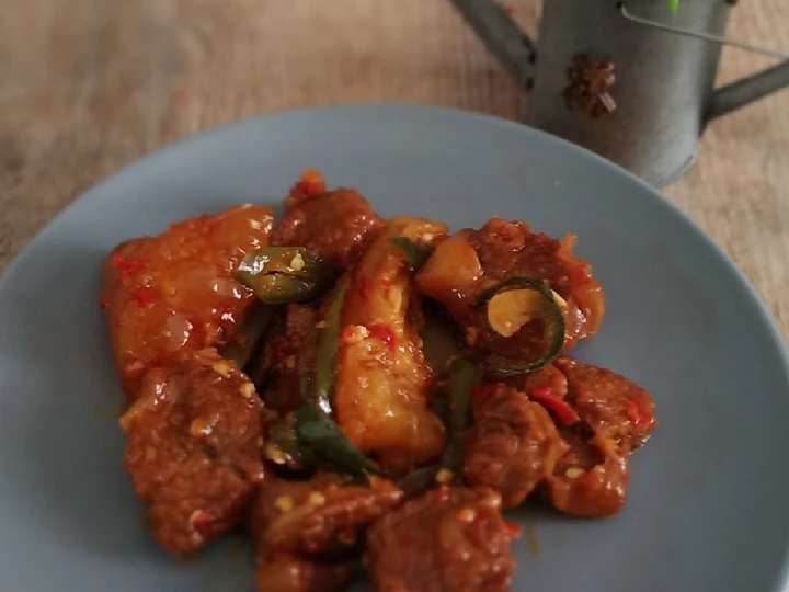 Langkah Gampang Menyiapkan Resep Oseng Mercon Sengkel + Urat yang Menggugah Selera Anti Ribet, Mantap