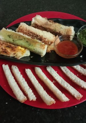 விரத - பிரெட் பன்னீர் மசாலா ரோல்(paneer bread roll recipe in tamil) செய்முறை முக்கிய புகைப்படம்