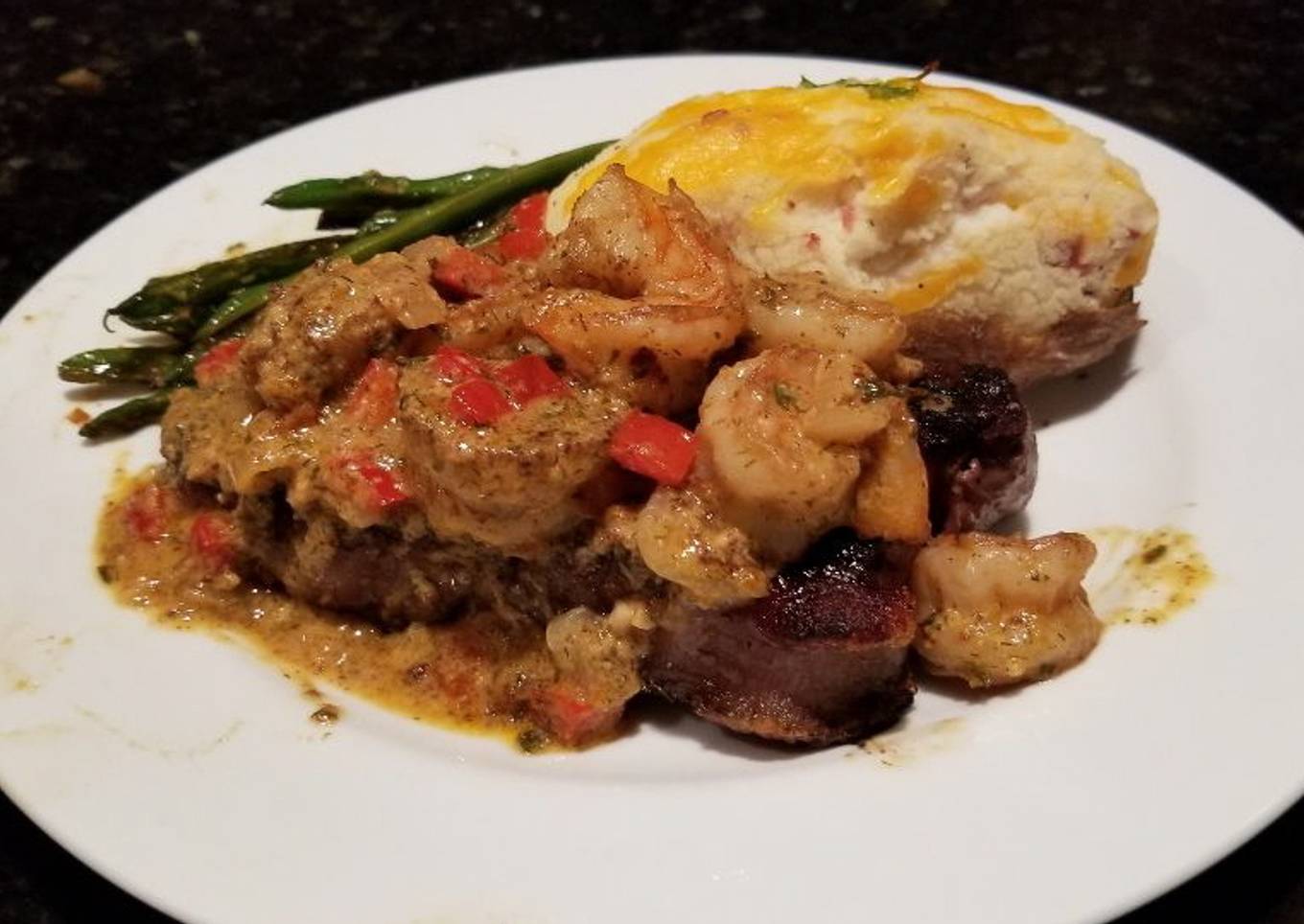 Cajun Shrimp Sauce (over Steak)