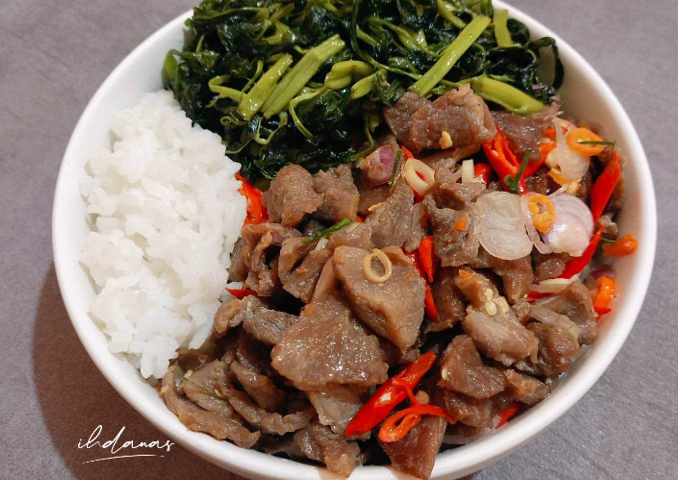 Se'i Sapi Homemade Sambal Matah Super Gampang Lalap Kangkung