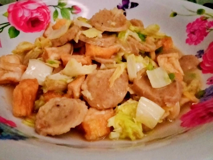 Cara Gampang Membuat Resep Tumis Sawi putih, Bakso, dan Tahu yang Bikin Ngiler Anti Ribet, Sempurna