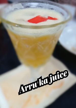 A picture of Aru (peach) ka juice.