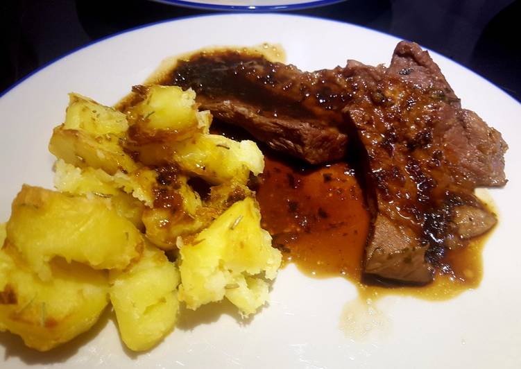 Secreto ibérico con salsa agridulce