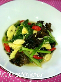 Foto resep Tumis Putren Caisim Jamur