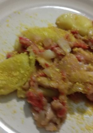 Una foto de Pasta rellena vegana de tofu y puerro a la carusso