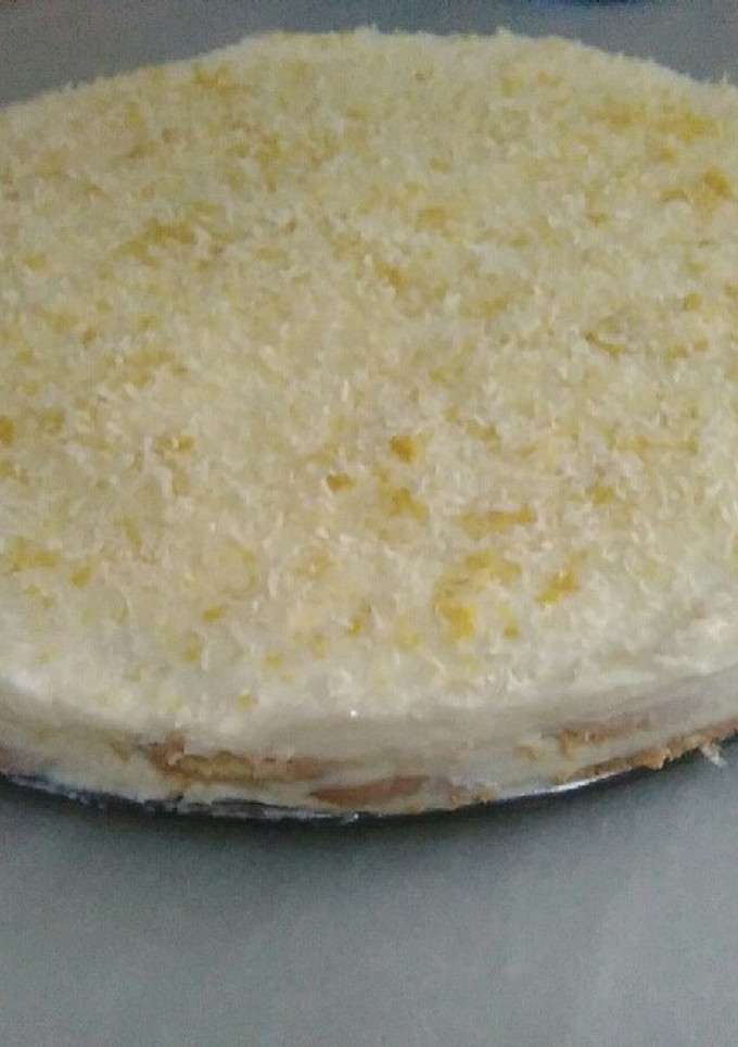 Una foto de Tarta de limón y leche condensada fácil con pocos ingredientes