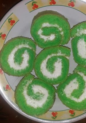 Foto resep Bolu gulung pandan ekonomis