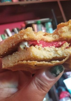Una foto de Sándwich vegano de fainá