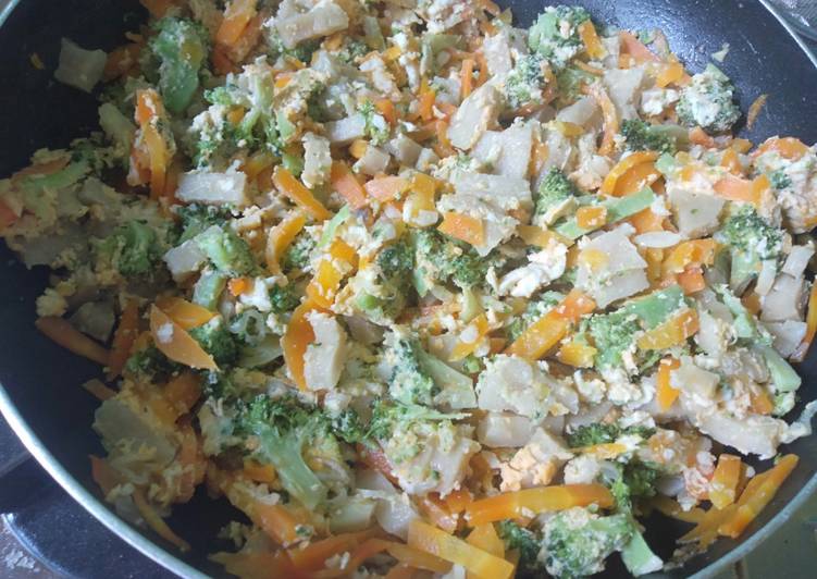Bahan memasak Orak arik (brokoli bakso wortel) yang Lezat Sekali