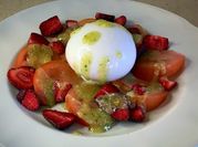 Una foto de burrata y pesto