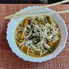 A picture of Chicken thukpa.