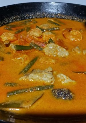 Foto resep Gulai udang, tempe dan kacang panjang