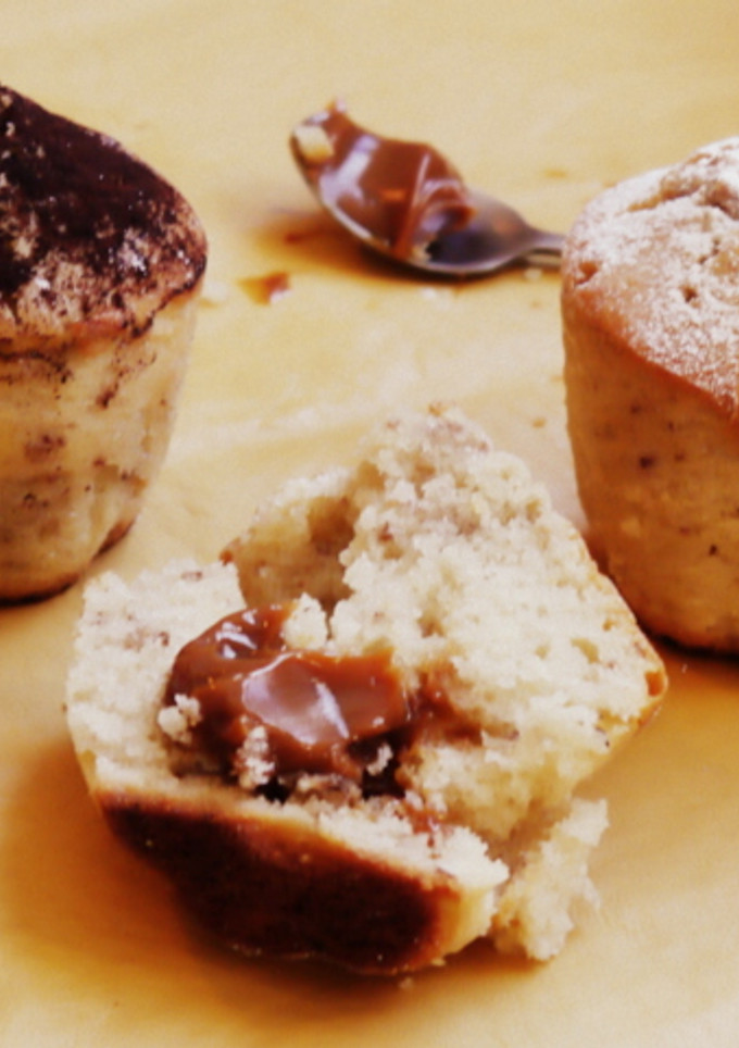 Una foto de Magdalenas rellenas de dulce de leche
