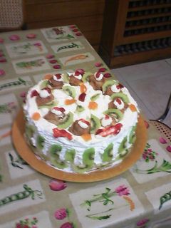 Una foto de Tarta de buñuelos