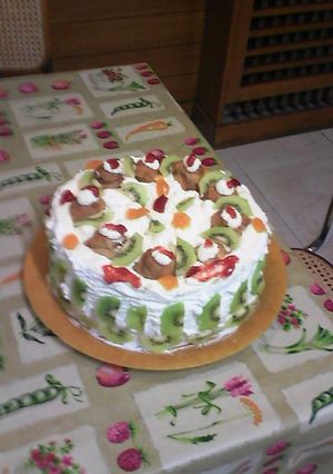 Una foto de Tarta de buñuelos