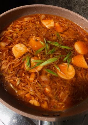 Foto resep Tofu Jjigae (soup tofu sauce gochujang)