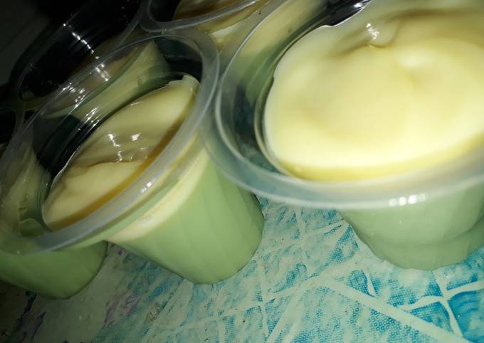 Puding chocolatos matcha