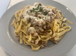 Foto principal de Spaghetti de huevo al funghi porcini