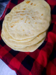 A picture of Homemade pita bread.