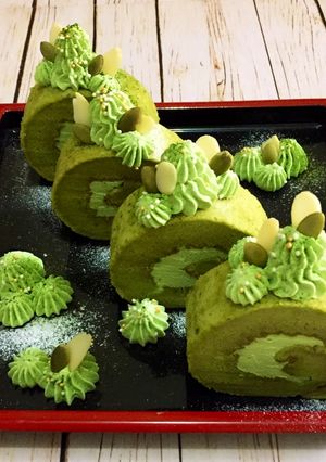 Foto resep Matcha (green tea) Roll Cake