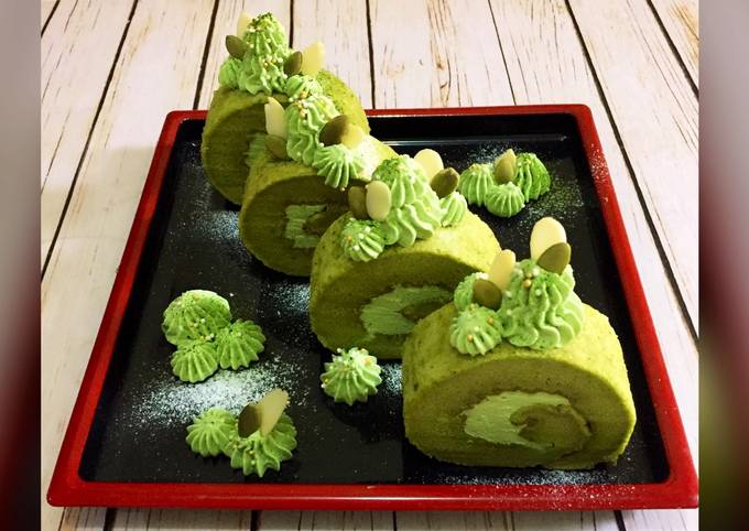 Resep Matcha (green tea) Roll Cake oleh Reeta Ji - Cookpad